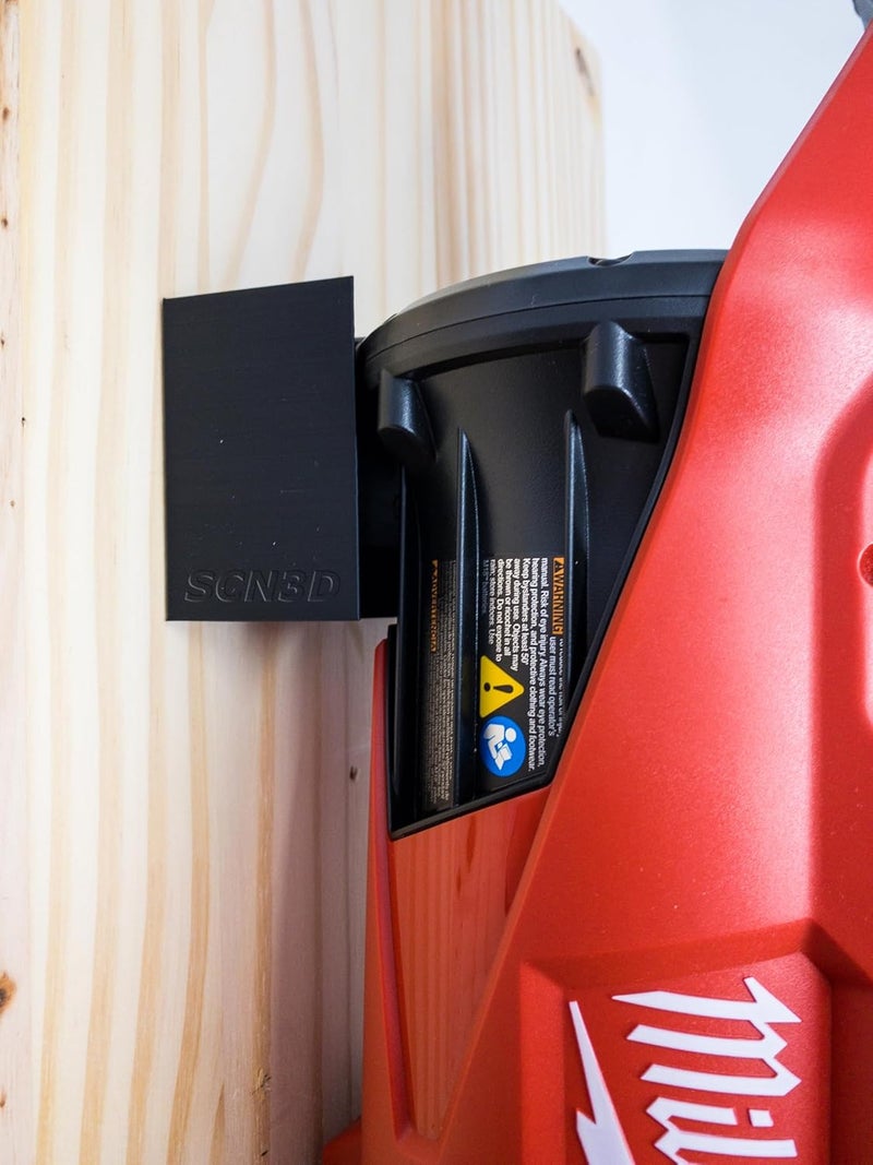 SCN3D Milwaukee M18 Fuel Leaf Blower Wall Mount - Compatible with 2724-20 & 2724-21 - Leaf Blower Wall Mount Holder Bracket for Garage Storage - Easy Installation with Free Screws Included (Black) - Image 5